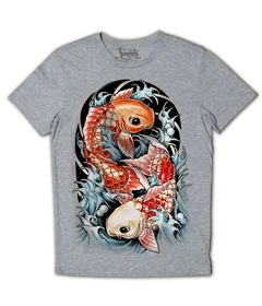 Прикольные футболки: ТАТУ карпы кои 1